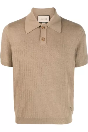 Gucci Homem Camisa Formal - Ribbed-knit polo shirt