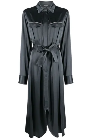 Fabiana Filippi Satin long-sleeve shirtdress