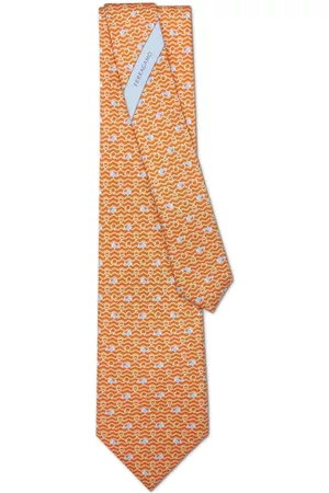Salvatore Ferragamo Homem Laços de Colarinho - Jump-print silk tie