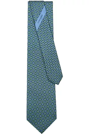 Salvatore Ferragamo Homem Laços de Colarinho - Gancini-print silk tie
