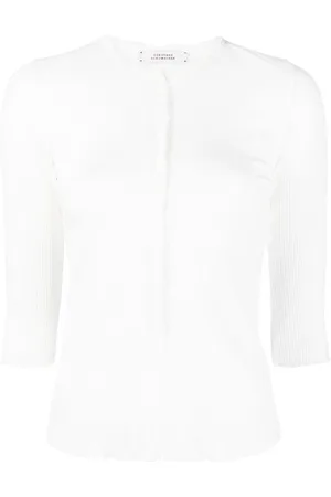 Dorothee Schumacher Lace-trim ribbed Henley T-shirt