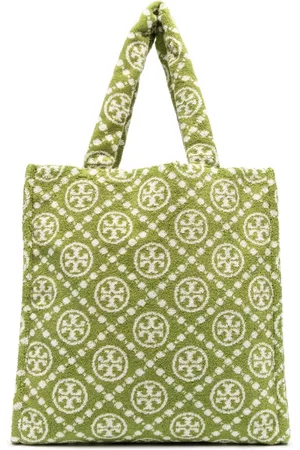Tory Burch Mulher Tote - T Monogram terry-cloth tote bag