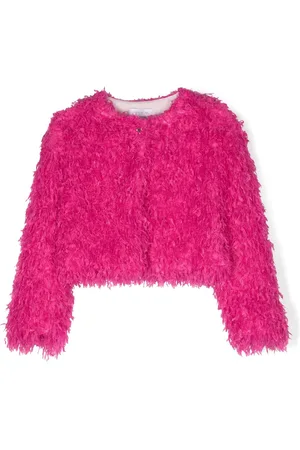 MONNALISA Textured-finish crewneck jacket