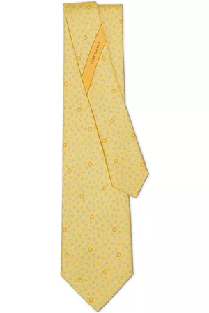 Salvatore Ferragamo Homem Laços de Colarinho - Star-print silk tie