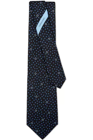 Salvatore Ferragamo Homem Laços de Colarinho - Star-print silk tie