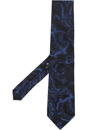Etro Homem Laços de Colarinho - Paisley-print silk tie