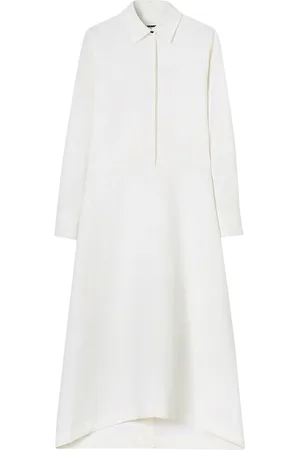 Jil Sander Long-sleeve cotton long dress