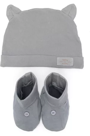 TEDDY & MINOU Chapéus - Logo-patch cotton hat set
