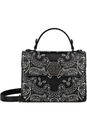 Philipp Plein Medium Superheroin paisley leather bag