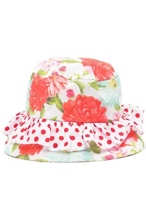SELINIACTION KIDS Chapéus - Floral-print ruffled bucket hat