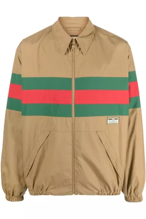 Gucci Homem Camisa Formal - Web-stripe zip-up shirt jacket