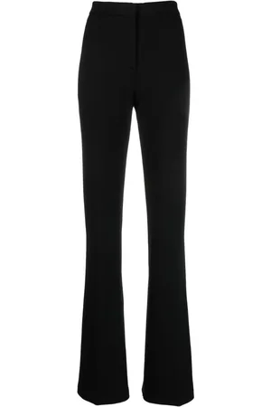 Pinko High-waisted flared crepe trousers