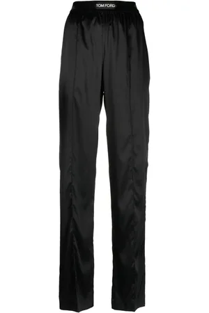 Tom Ford High-waisted straight-leg silk trousers