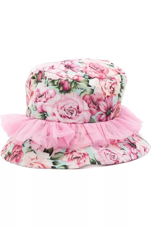 SELINIACTION KIDS Chapéus - Floral-print tulle-detail hat