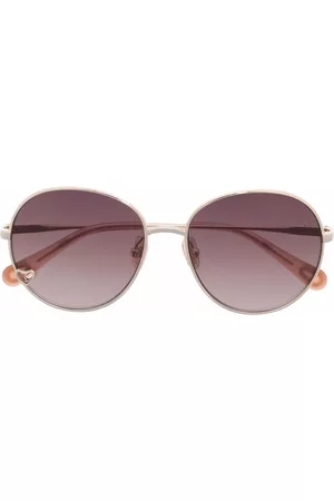 Chloé Menina Óculos de Sol - Round metal frame sunglasses