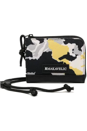 Makavelic Logo camouflage print wallet