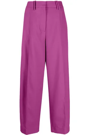Ganni Pleated straight-leg trousers