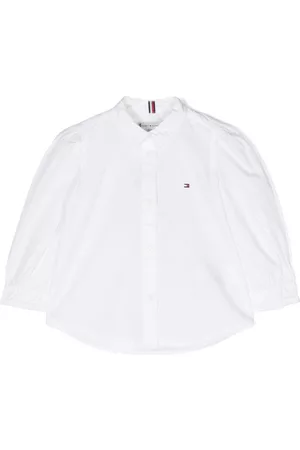 Tommy Hilfiger Menina Camisas - Logo-embroidered cotton shirt