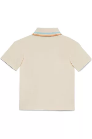 Gucci Pólos - Embroidered-motif piquet polo shirt