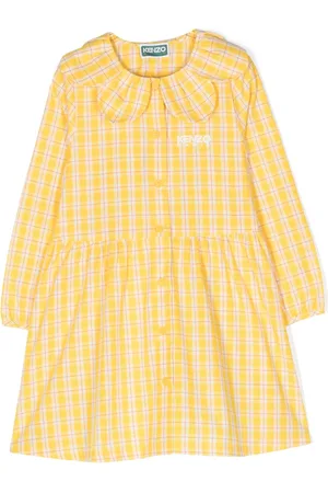 Kenzo Plaid-check pattern dress