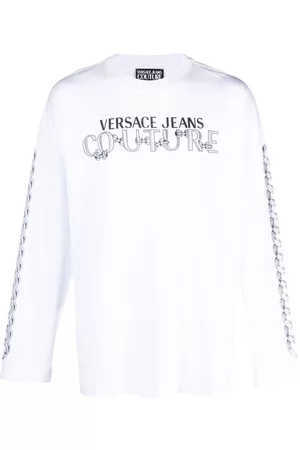 VERSACE Homem Sweatshirts - Logo-print long-sleeve T-shirt