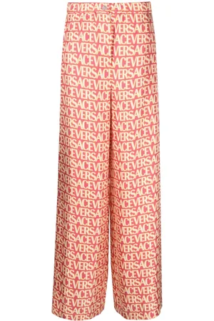 VERSACE Allover silk trousers