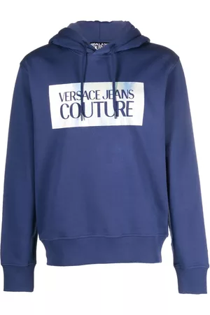 VERSACE Homem Sweatshirts - Logo-print cotton hoodie