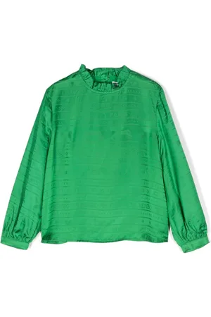 Kenzo Long-sleeve patterned-jacquard blouse
