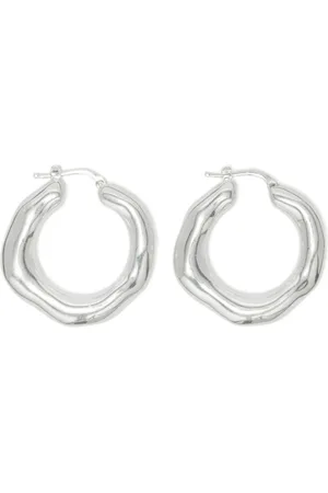Jil Sander Sculpted hoop design earrings