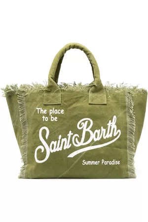 MC2 SAINT BARTH Mulher Malas de Tiracolo - Logo-print canvas beach bag