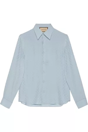 Gucci Homem Camisa Formal - Monogram-pattern silk shirt