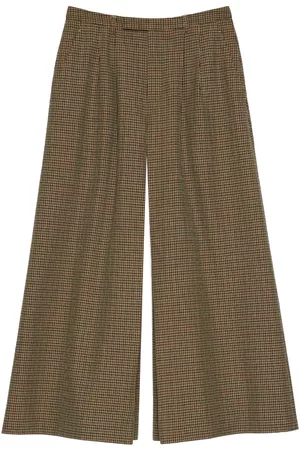 Gucci Homem Calças Formais - Check-pattern tailored trousers
