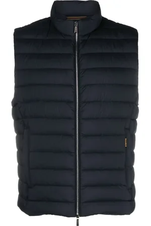 MOORER Quilted zipped gilet