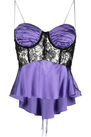 Natasha Zinko Draped-detail silk tank top