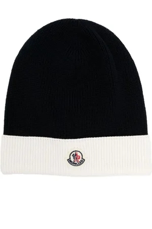 Moncler Logo-patch knitted cotton beanie
