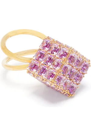 Swarovski Curiosa double-band cocktail ring