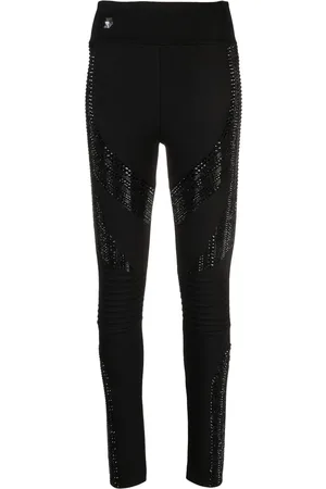 Philipp Plein Rhinestone-embellished high-waisted leggings