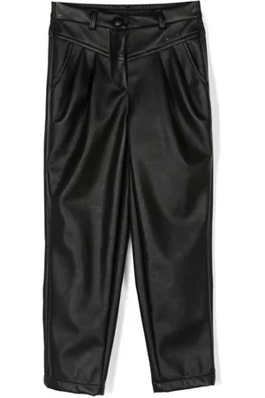 MONNALISA Logo-patch cotton trousers