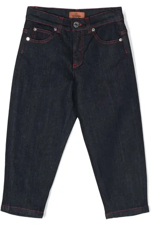 Missoni Embroidered-logo straight-leg jeans