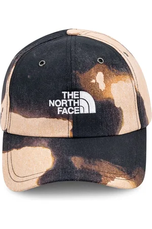 Supreme X TNF bleached denim print 6-panel cap