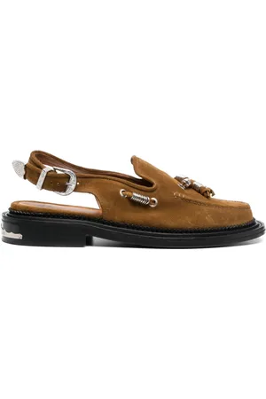 TOGA VIRILIS Sling-back leather loafers