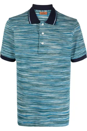 Missoni Striped fine-knit polo shirt