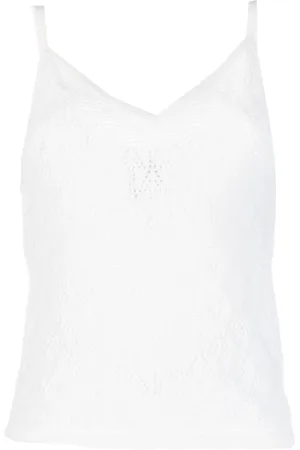 Barrie Spaghetti-strap cashmere top