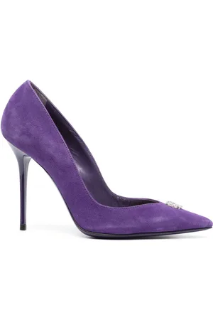 Philipp Plein 95mm Decollete suede heeled pumps