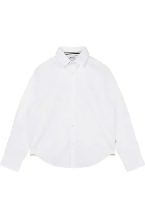 HUGO BOSS Logo-embroidered long-sleeve shirt