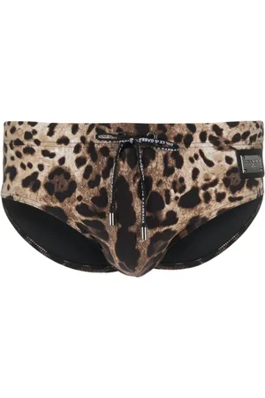 Dolce & Gabbana Leopard-print swim briefs
