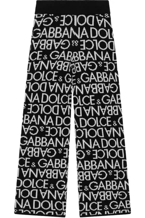 Dolce & Gabbana Monogram-jacquard knitted trousers