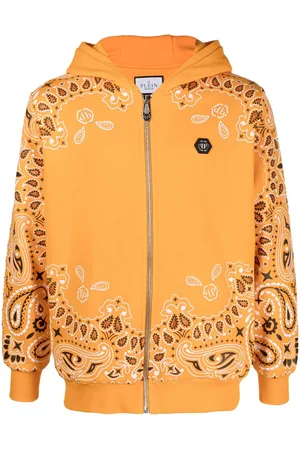 Philipp Plein Bandana-print zip-up hoodie