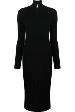 Moncler Zip-up cr??pe midi dress