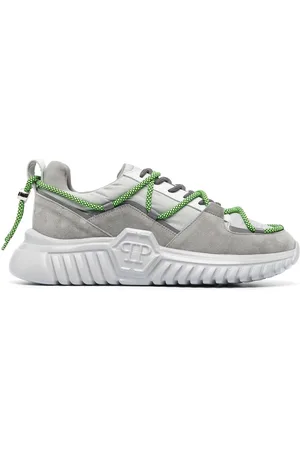 Philipp Plein Suede-panelling low-top sneakers